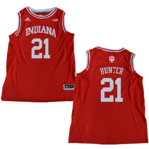 Mens Indiana Hoosiers #21 Jerome Hunter Red Official Jerseys 736882-866