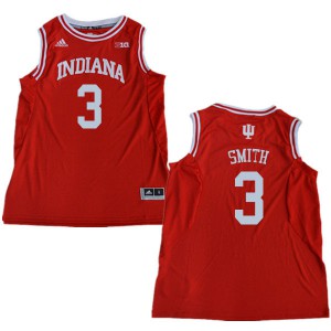 Mens Indiana #3 Justin Smith Red Player Jerseys 909495-981
