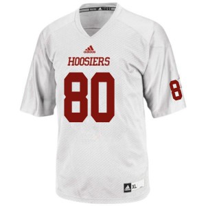 Men Indiana Hoosiers #80 Miles Marshall White Embroidery Jerseys 269956-460