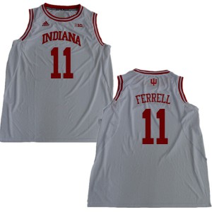 Men's IU #11 Yogi Ferrell White Basketball Jersey 183017-426