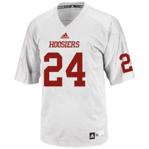 Men Hoosiers #24 Sampson James White Embroidery Jersey 753470-101