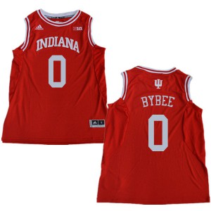 Mens Indiana #0 Cooper Bybee Red University Jersey 908845-481