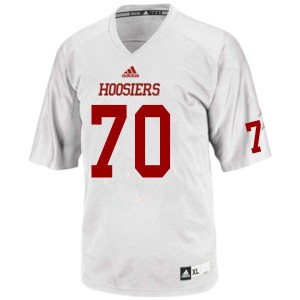 Mens Indiana Hoosiers #70 Luke Haggard White Stitched Jerseys 562100-485