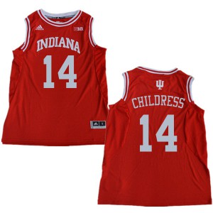 Men Indiana #14 Nathan Childress Red Stitched Jerseys 665339-708