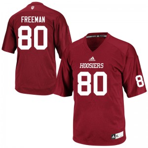 Mens Indiana #80 Chris Freeman Crimson NCAA Jerseys 191041-535