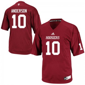 Men's IU #10 Ryder Anderson Crimson NCAA Jerseys 952629-747