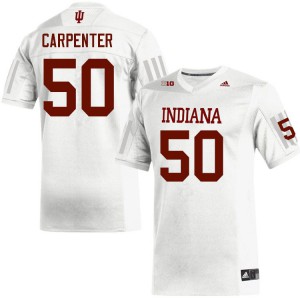Mens Indiana #50 Zach Carpenter White NCAA Jersey 237720-963