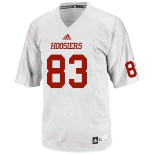 Mens Indiana Hoosiers #83 Asher King White Official Jersey 779866-620