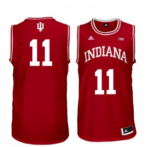 Men Indiana Hoosiers #11 Isiah Thomas Red Stitch Jersey 580374-322