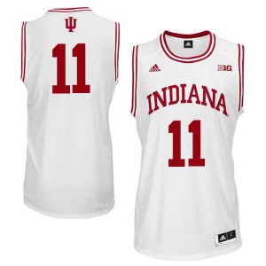 Men's Indiana #11 Isiah Thomas White Basketball Jersey 490716-484