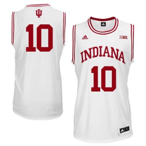 Mens Indiana Hoosiers #10 Johnny Jager White Player Jersey 224727-415