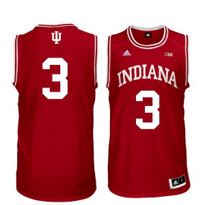 Men Indiana University #3 Justin Smith Red Basketball Jerseys 254627-202