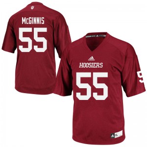 Men Hoosiers #55 Michael McGinnis Crimson Stitched Jerseys 242830-137
