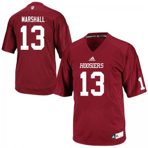 Mens Indiana University #13 Miles Marshall Crimson Official Jersey 808557-943