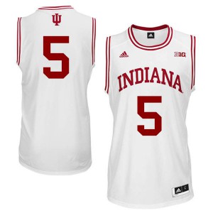 Mens Indiana #5 Quentin Taylor White Alumni Jersey 732277-417