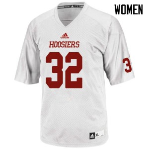 Womens Indiana #32 Anthony Thompson White Embroidery Jersey 101046-427