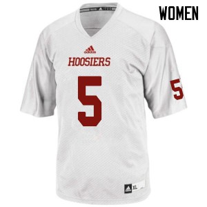 Women's Hoosiers #5 J-Shun Harris II White High School Jersey 280203-186