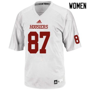 Women Hoosiers #87 Jack Cardillo White NCAA Jerseys 568749-281
