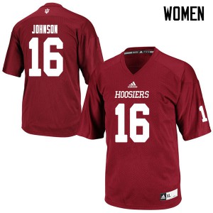 Women's Indiana #16 Jamar Johnson Crimson Stitch Jersey 716729-328