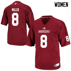 Women's Indiana #8 James Miller Crimson Stitched Jerseys 545003-730