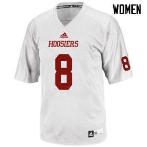 Women's Indiana #8 James Miller White Football Jersey 518980-373