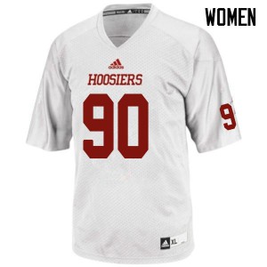 Womens Indiana University #90 Jared Smolar White Football Jersey 627077-451
