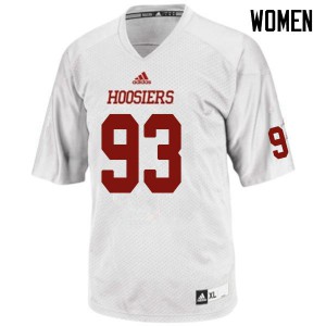 Womens Indiana Hoosiers #93 LeShaun Minor Jr. White Stitched Jerseys 993851-759