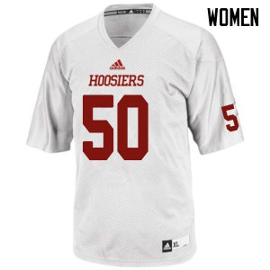 Women's Hoosiers #50 Nick Linder White Player Jersey 753375-898