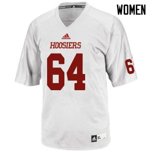 Women's Indiana University #64 Ryan Smith White NCAA Jerseys 458732-337