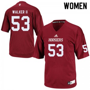 Women's Indiana #53 Stephen Walker II Crimson University Jersey 966975-405