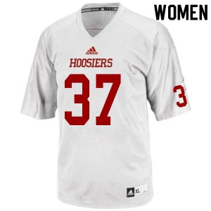 Womens Indiana #37 Ty Wise White NCAA Jerseys 611269-915