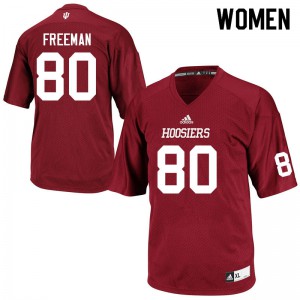 Womens Hoosiers #80 Chris Freeman Crimson College Jersey 692141-627