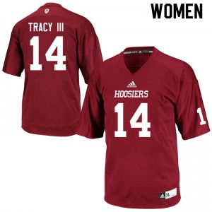 Women's Indiana University #14 Larry Tracy III Crimson Alumni Jersey 484953-495
