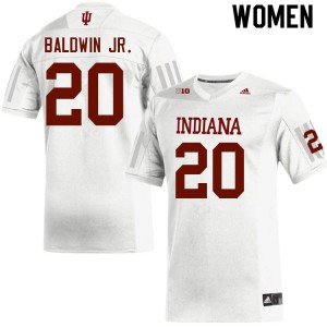 Women's Indiana #20 Tim Baldwin Jr. White NCAA Jerseys 664250-665