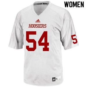 Women's Indiana University #54 Brady Feeney White Player Jerseys 287642-123