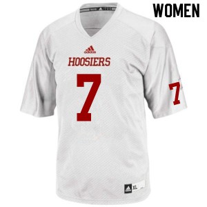 Women's Hoosiers #7 Christopher Keys White Football Jerseys 427246-169