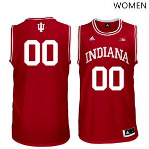 Women's Indiana Hoosiers #00 Custom Crimson Official Jerseys 133928-115