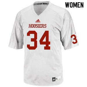 Women's Indiana Hoosiers #34 Davion Ervin-Poindexter White Alumni Jerseys 247593-394