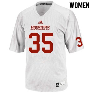 Women's Indiana Hoosiers #35 DeKaleb Thomas White Stitched Jersey 646961-343