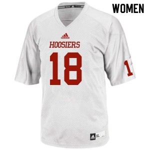 Women Indiana Hoosiers #18 Jacolby Hewitt White University Jersey 797910-160