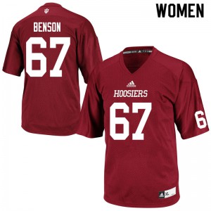 Women's IU #67 Kahlil Benson Crimson NCAA Jerseys 751553-639