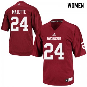 Women Hoosiers #24 Mike Majette Crimson Alumni Jersey 454913-243