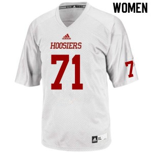 Women's Indiana University #71 Randy Holtz White Stitch Jersey 878203-935