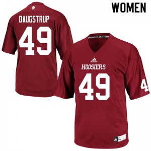 Women's Hoosiers #49 Sam Daugstrup Crimson Official Jersey 946423-299