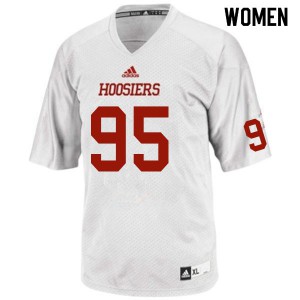 Women Indiana Hoosiers #95 Sean Wracher White Alumni Jerseys 346867-179