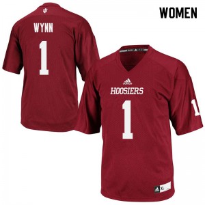 Womens Hoosiers #1 Shane Wynn Crimson University Jersey 575643-843
