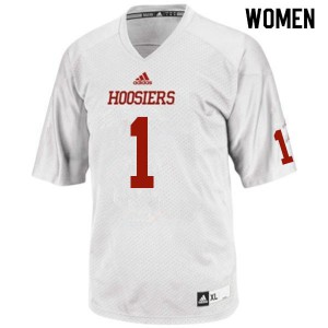 Womens Indiana Hoosiers #1 Tiawan Mullen White Stitched Jerseys 437182-879