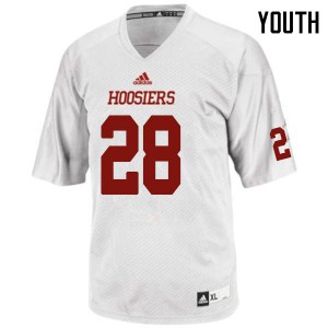 Youth Indiana #28 A'Shon Riggins White NCAA Jerseys 848882-288