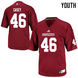 Youth IU #46 Aaron Casey Crimson Official Jersey 120530-813