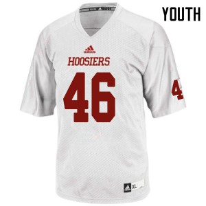 Youth Indiana University #46 Aaron Casey White Player Jersey 767603-711